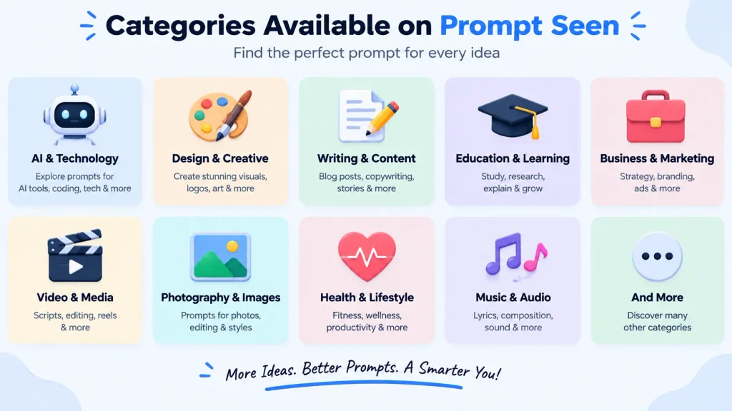 Categories Available on Prompt Seen